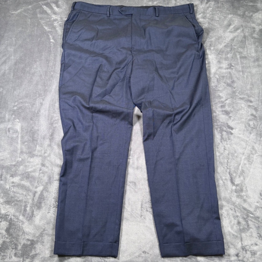 Brooks Brothers 1818 Madison Blue Wool Dress Pants Cuffed 43W x 31L Mens